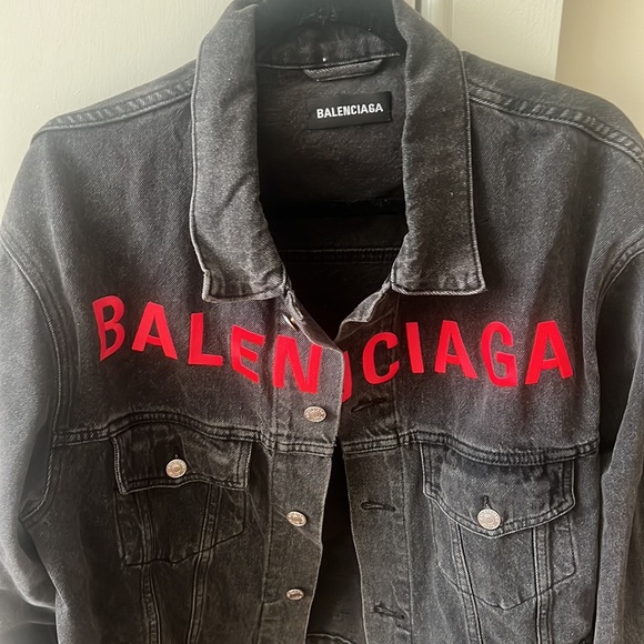Balenciaga Jackets & Coats Balenciaga Black Denim Jacket Poshmark